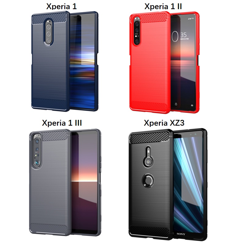 Ốp Điện Thoại Carbon Mềm Chống Nứt Dành Cho Sony Xpeira 1 5 10 II XZ3 XZ4 XZ2 Premium XZ1 Compact