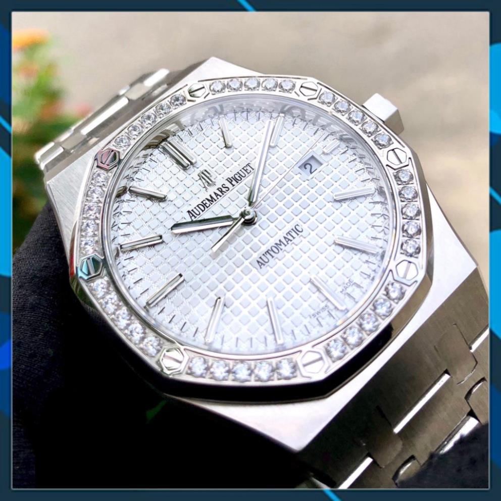 Đồng hồ Nam Royal Oak Stainless Steel White Diamond 41mm Steel Automatic , Đồng hồ thật giá trị thật