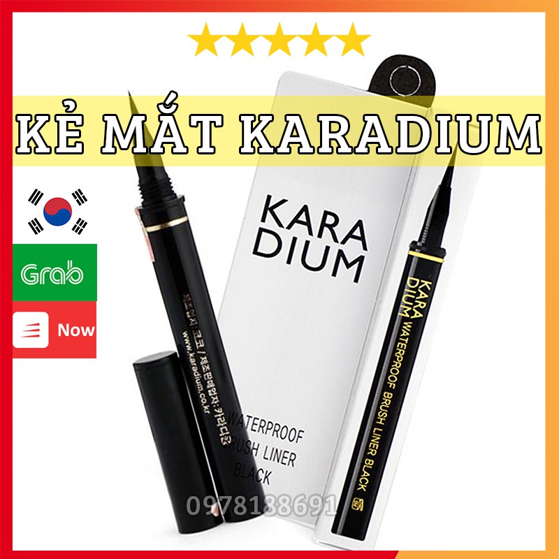 Bút Dạ Kẻ Mắt Karadium Waterproof Eyeliner Pen Black Hàn Quốc