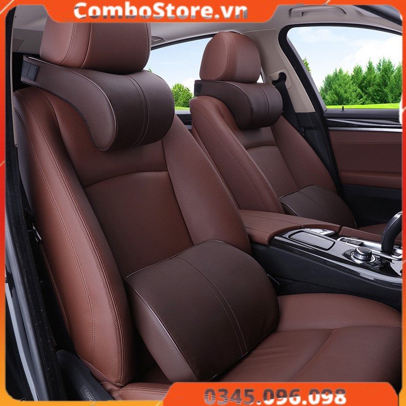 Gối tựa đầu gối tựa lưng cao su non ô tô xe hơi cao cấp