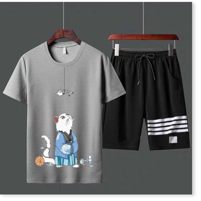 SET BỘ THUN HÈ CON MÈO SIÊU CHẤT CỰC NGẦU CHO CÁC BẠN TRẺ NYNA STORE
