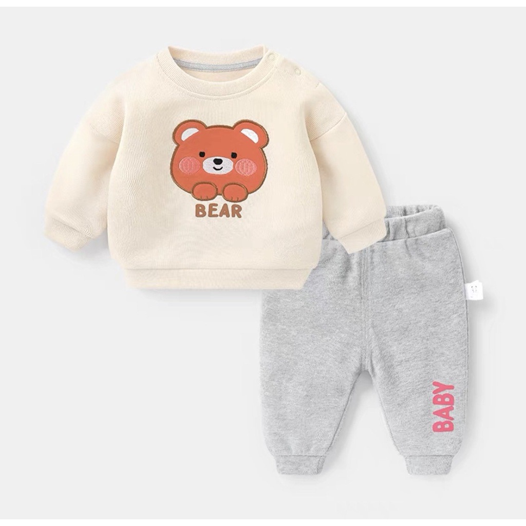 Bộ sweater, bộ dài thu đông cao cấp cho bé trai, bé gái size 5-21kg