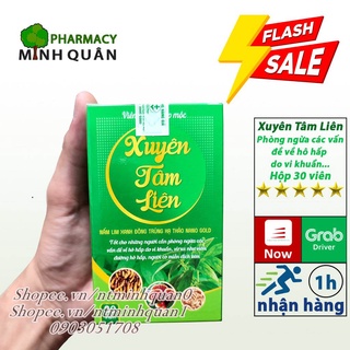 Viên uống thảo mộc Xuyên Tâm Liên hỗ trợ phòng ngừa các vấn đề về hô hấp - hộp 30 viên _MINH QUÂN