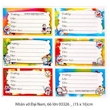 Set 100c Nhãn Vở Decal Hoạt Hình Ngộ Nghĩnh Cho Bé