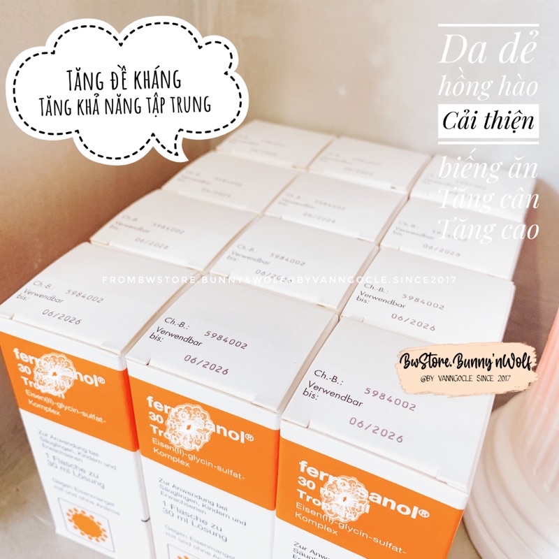 Tinh Chất Sắt Hữu Cơ Dạng Giọt Ferro Sanol 30mg/ml - Đức