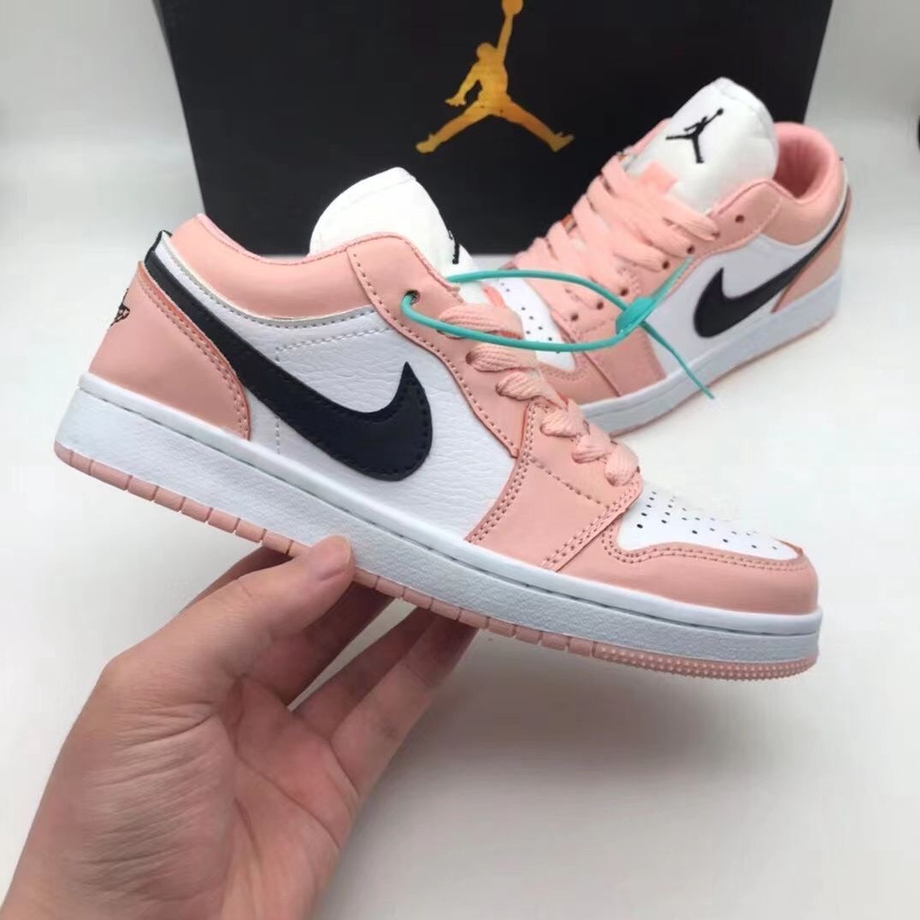 Giày thể thao JD1 jordan low hồng trắng cổ thấp nữ dễ phối đồ Hót Trend 2022 Full box bill+Tặng dây