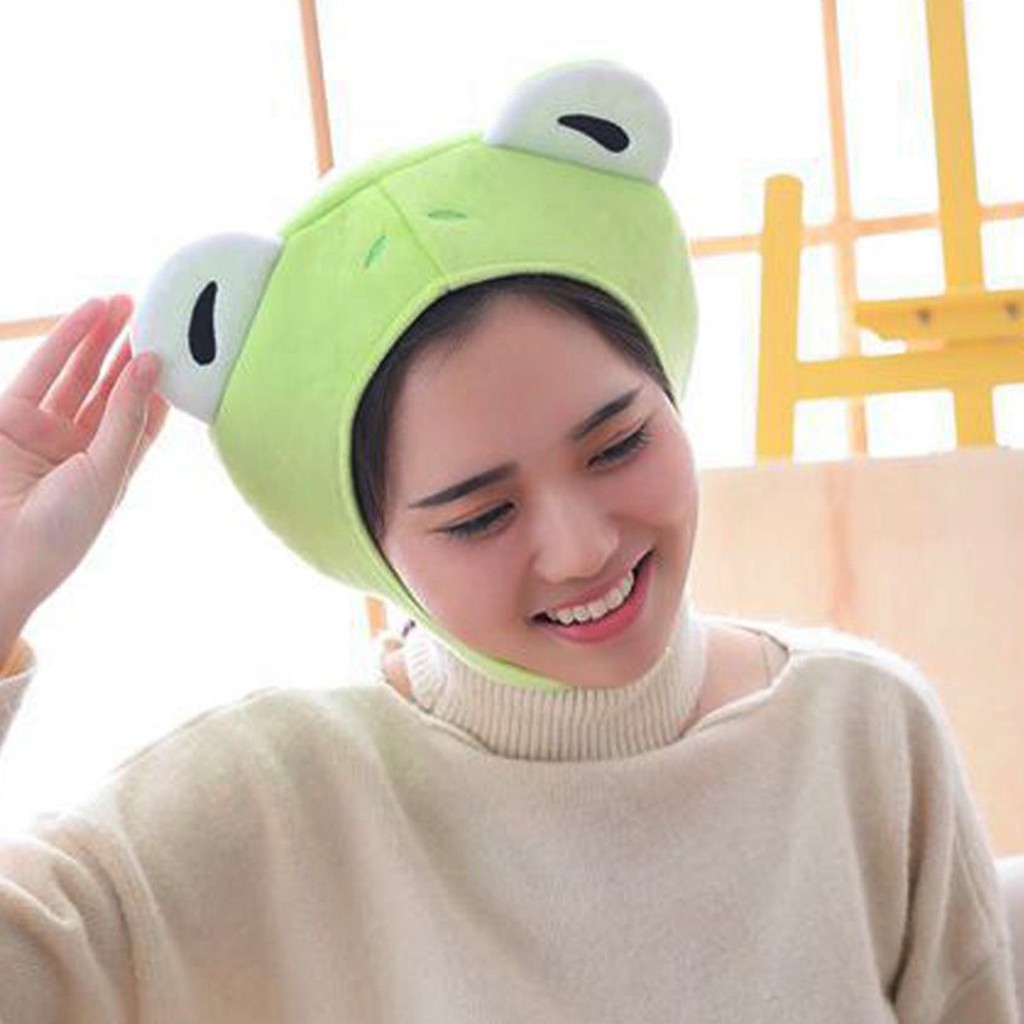 Mũ phối lông hình động vật theo phong cách mùa đông xinh xắn