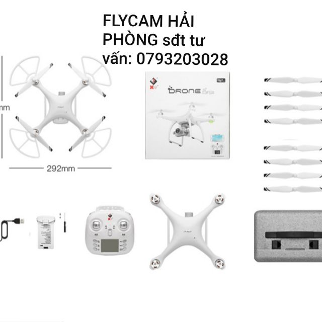 [Kèm Balo] Flycam XK X1S bản nâng cấp của XK X 1, camera 4k, gimbal chống rung.
