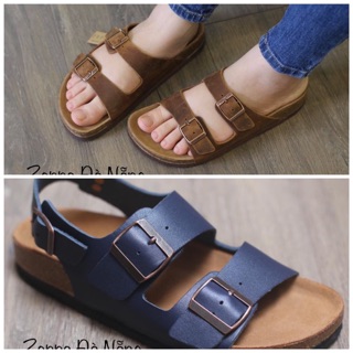 COMBO 2 ĐÔI SANDAL VÀ DÉP DA BÒ