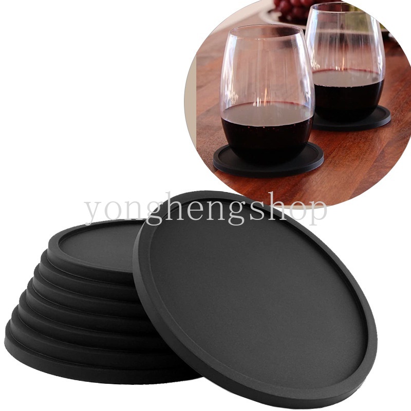 Tấm Lót Cốc Cà Phê Hình Tròn Bằng Silicone Cách Nhiệt Tiện Dụng
