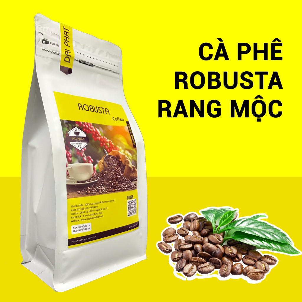 [1Kg] Cà phê Robusta rang mộc nguyên chất - Đại Phát Coffee