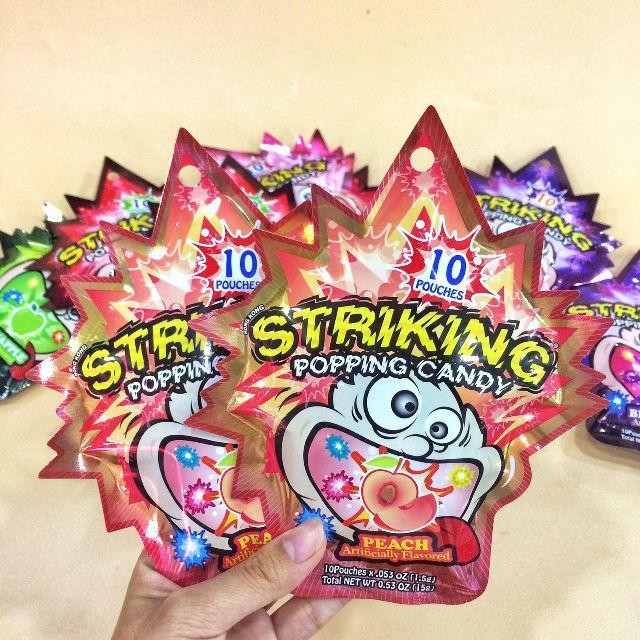 Kẹo Nổ Striking Popping Candy 15gr 8 Vị (Gói  Gồm 10 Gói Nhỏ)