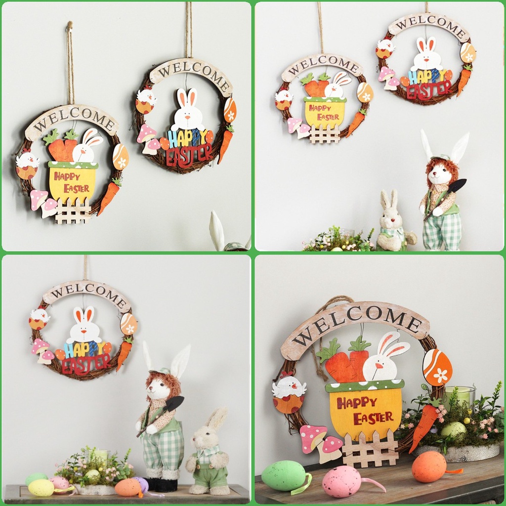 🔥Hot giảm giá🔥Biển hiệu treo cửa trang trí nội thất nhà cửa hình vòng hoa tích hợp chữ welcome