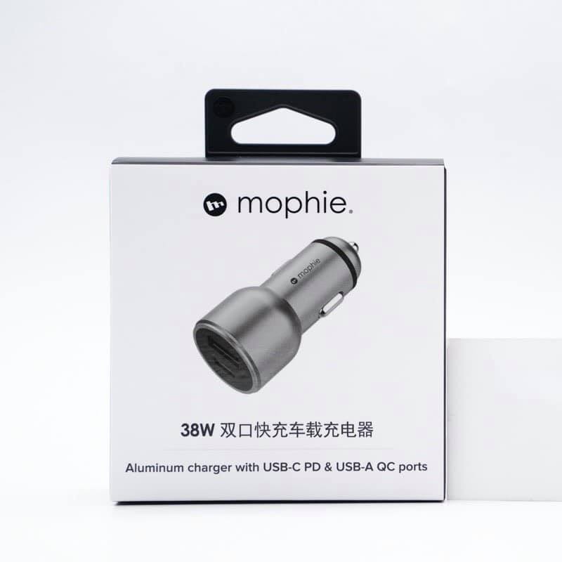 Sạc oto Mophie 18w 38W hỗ trợ sạc nhanh PD New