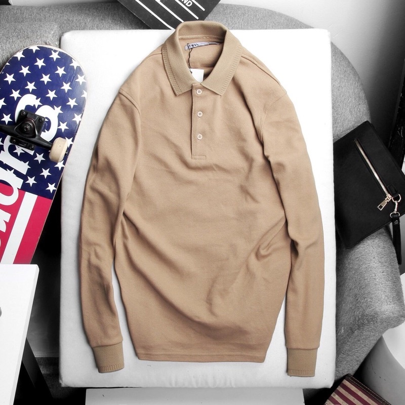 Áo polo nam dài tay nỉ dệt gai vải co giãn  cao cấp ZA03- Đẳng cấp doanh nhân, phong cách lịch lãm. | BigBuy360 - bigbuy360.vn