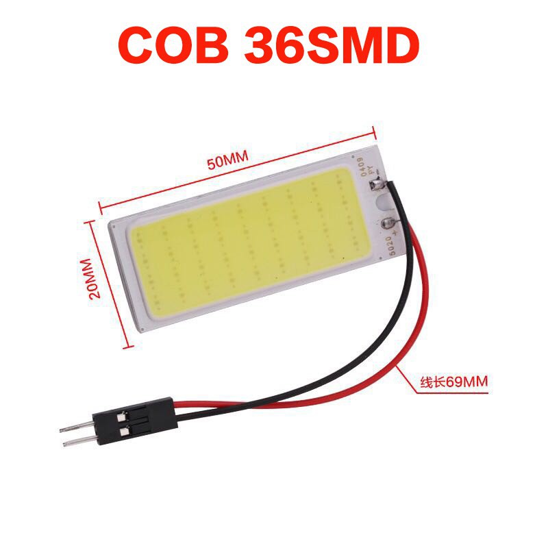 Đèn LED đọc sách COB OM 12V 24SMD 36SMD 48SMD và đui T10 cho xe hơi