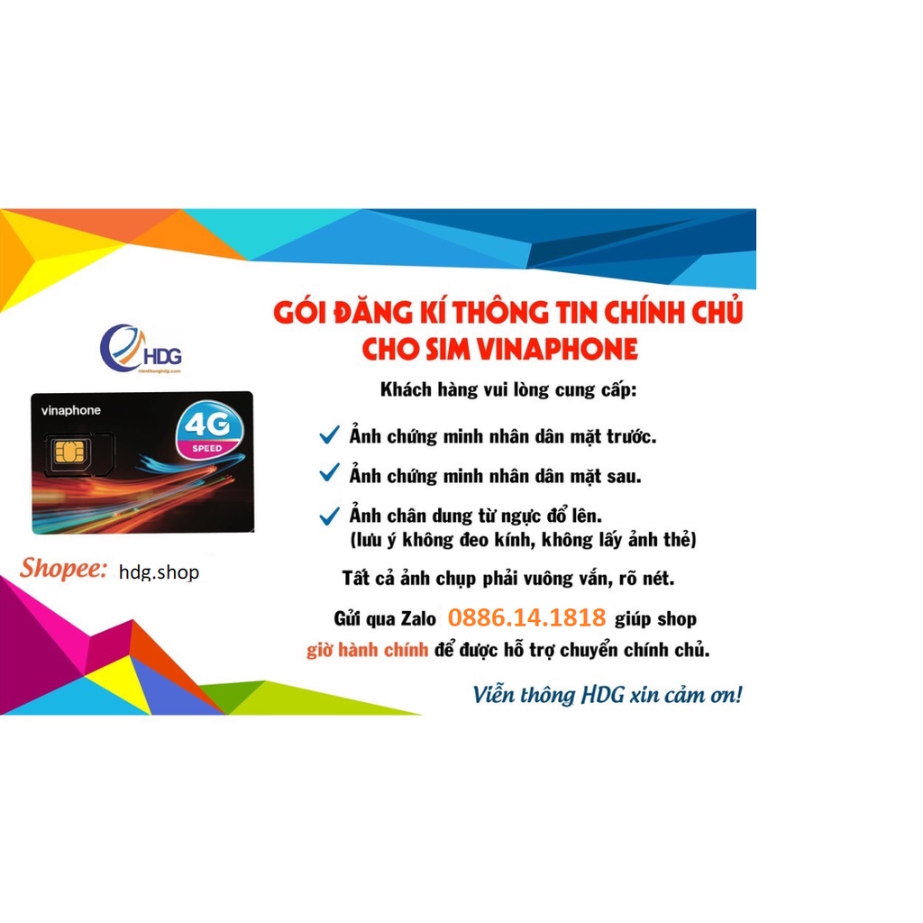 Đăng ký thông tin chính chủ, Gói esim cho sim vinaphone