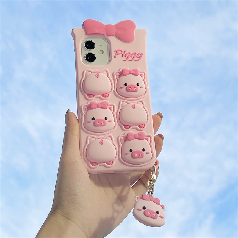 Ốp lưng iPhone hình chú lợn hồng cho iPhone 11 Pro Max iPhone 12 Pro Max iPhone 13 Pro iPhone X iPho
