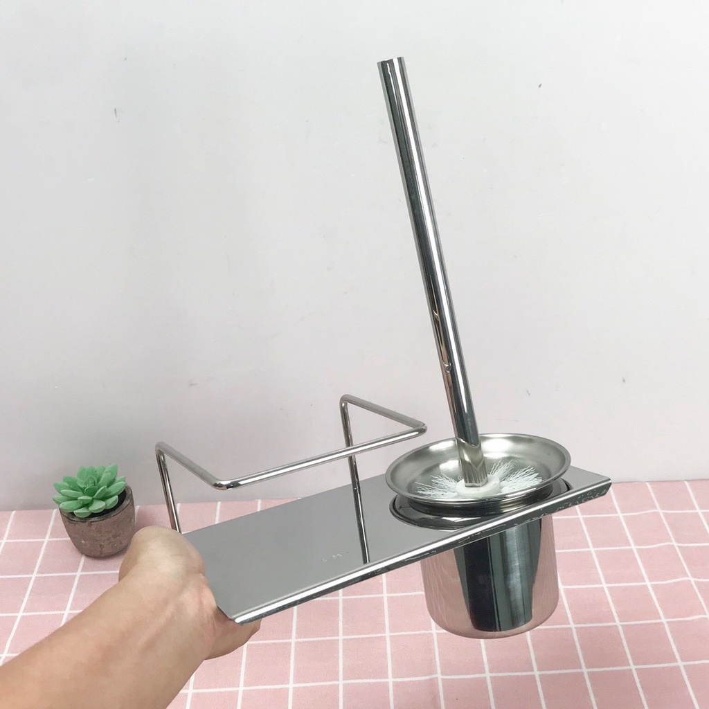 Kệ để chất tẩy rửa và cọ nhà tắm inox 304 cao cấp dán tường Gi-Home E15