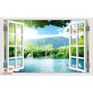 TRANH DÁN TƯỜNG CỬA SỔ NHIỀU MẪU SIZE LỚN