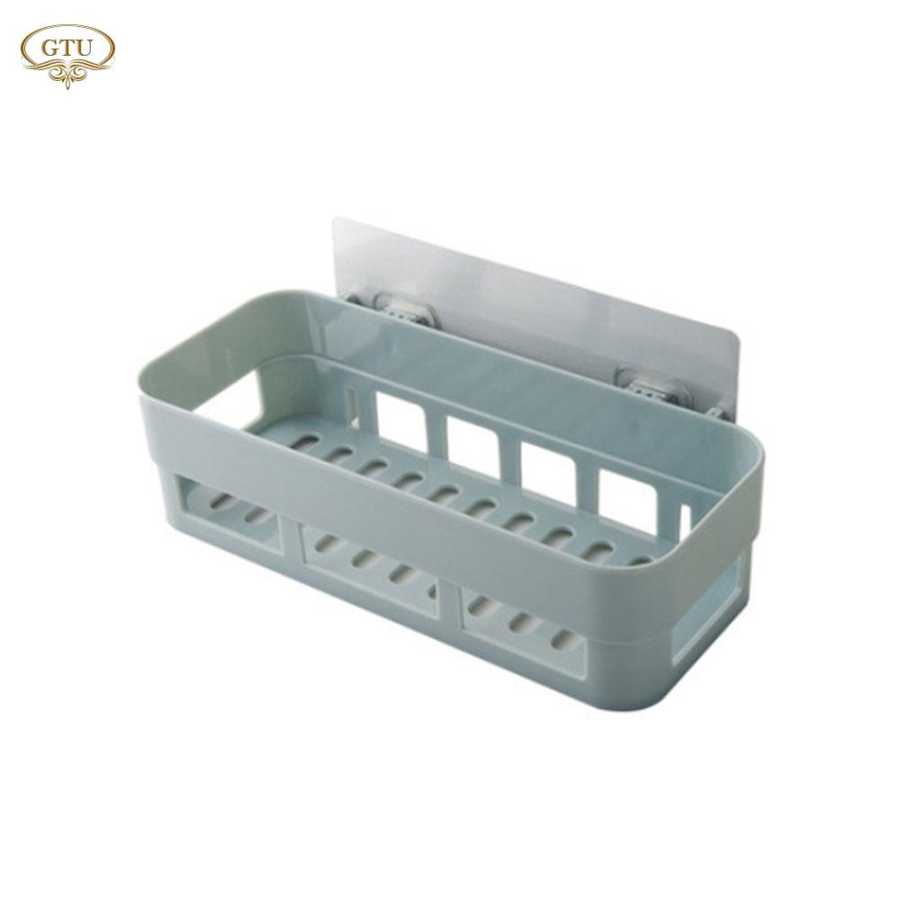 Giá nhựa treo tường dùng đựng vật dụng tiện dụng cho nhà tắm và phòng bếp