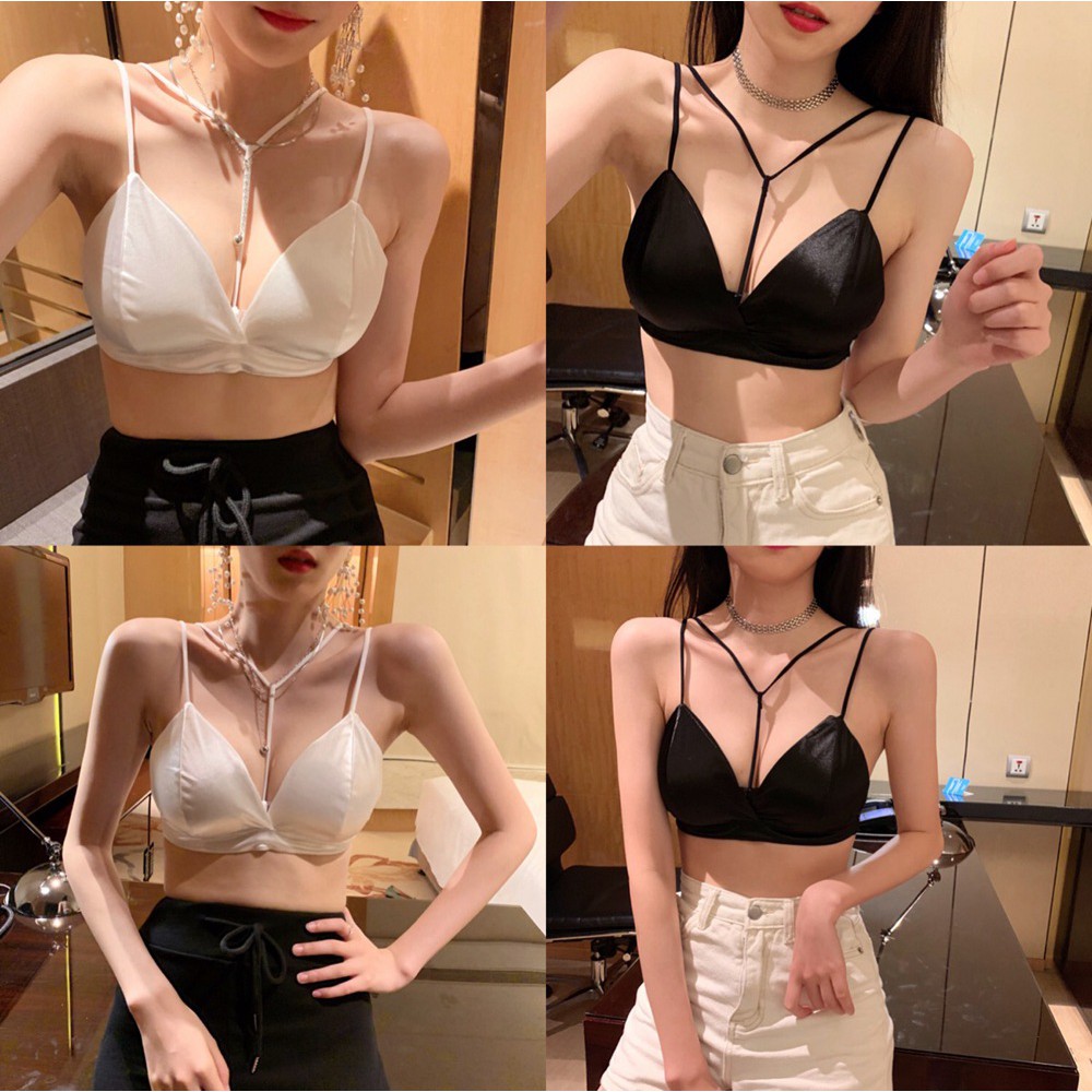 [Mã WASTUP5 giảm 10% tối đa 20K đơn 99K] Áo Bra Satin chữ Y 💝FREESHIP💝 Bra Phi Bóng Siêu Quyến rũ - giá rẻ A9604