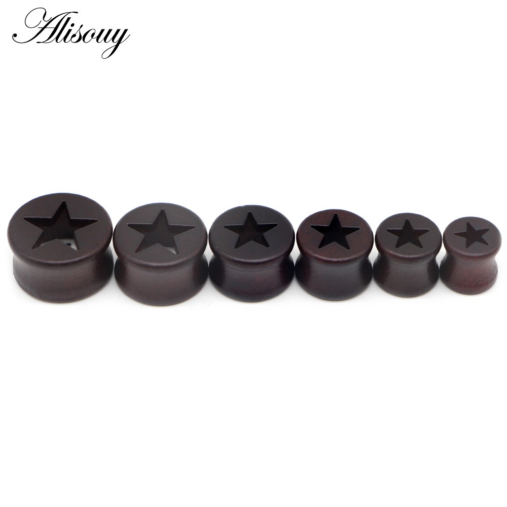 Alisouy Set 2 Nút Gỗ Hồng 6-30mm Hình Trái Tim