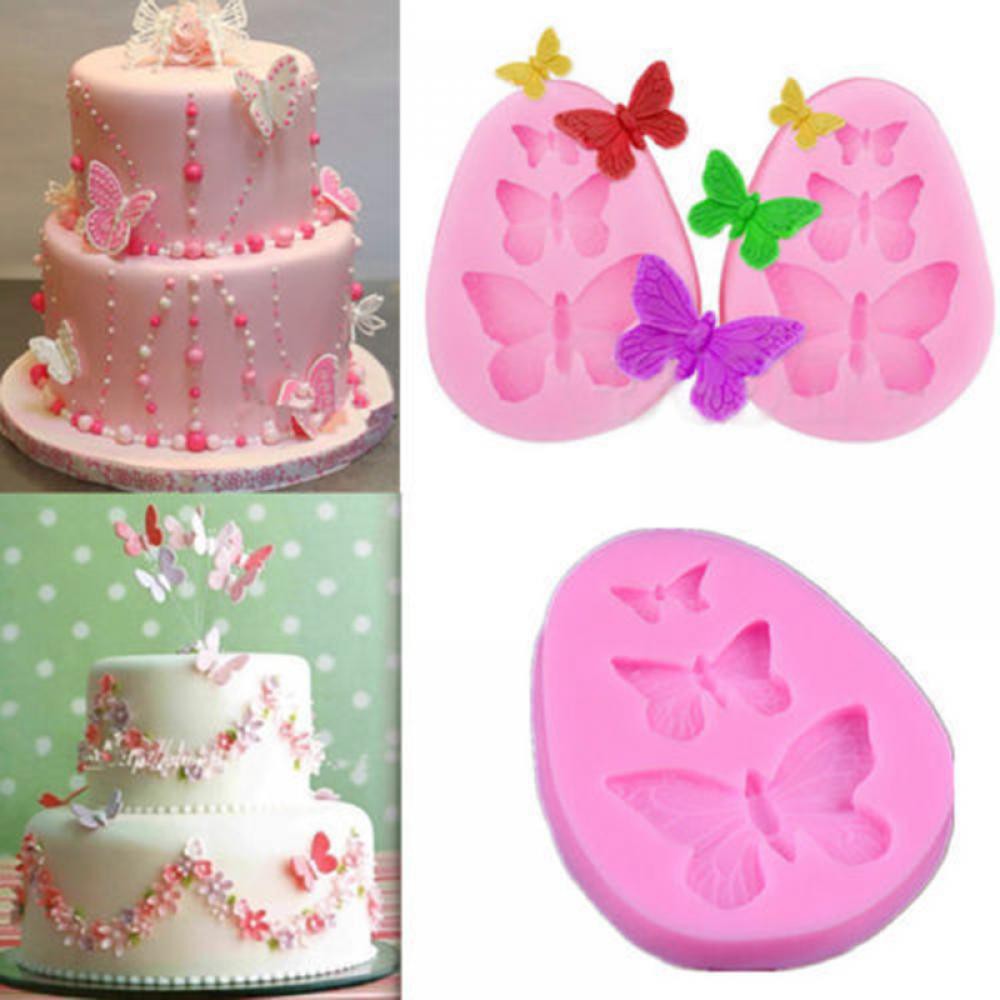1pc Silicone Lace Fondant Sugar Craft Mould Butterfly Cake Decorating