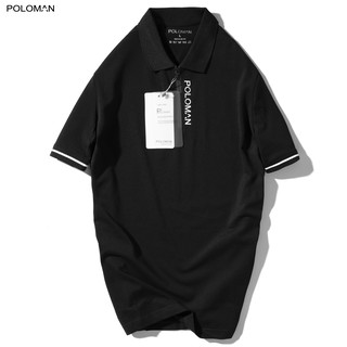 [Mã FASHIONMALLT4 giảm 15% đơn 150K] Áo thun Polo nam BRAN in họa tiết, vải cá sấu Cotton xuất xịn,chuẩn form - POLOMAN