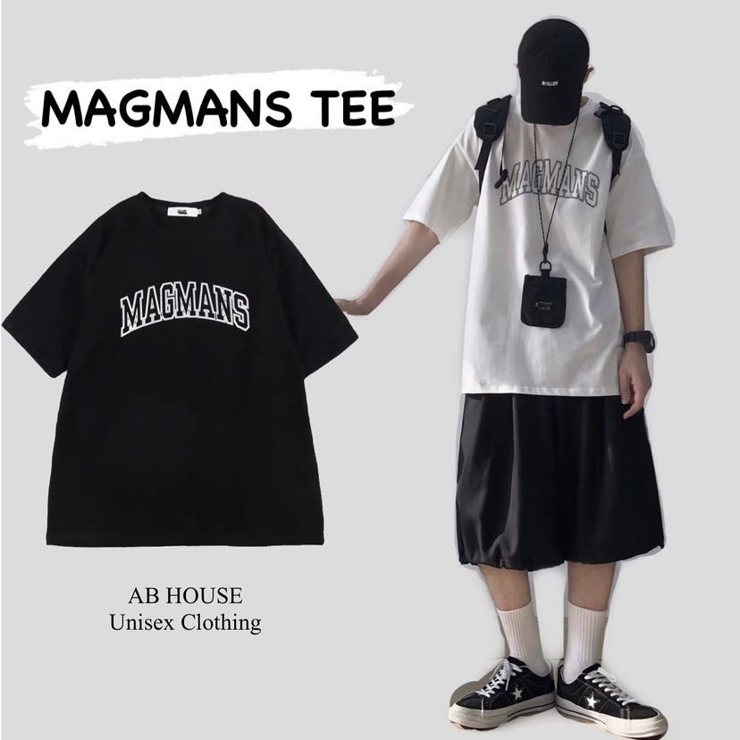 Áo Thun Form Rộng Cotton 100% MAGMANS TEE Nam/Nữ (Ảnh Thật/Có sẵn)