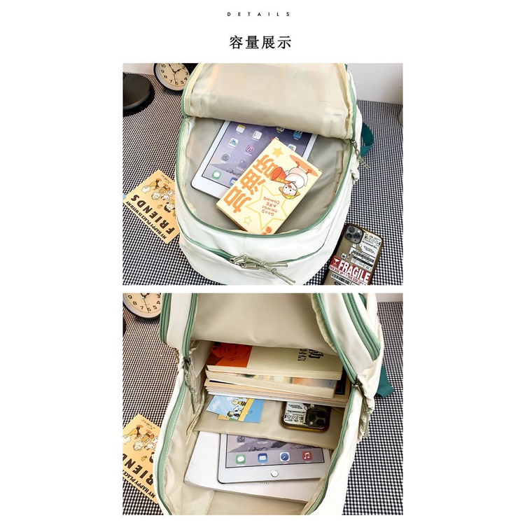 Balo Nữ Fashion, Balo Đi học Nhiều Ngăn, Loại Đẹp Đi Chơi Đựng Laptop Phong Cách Hàn Quốc (Không kèm Gấu)