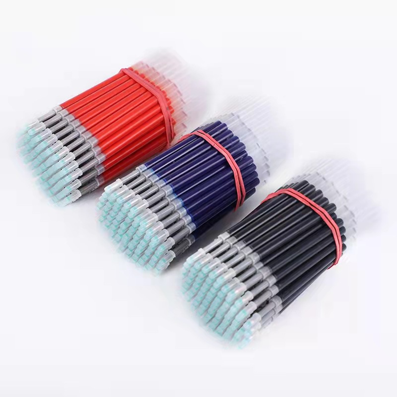 Ruột bút mực gel màu đen/ xanh dương/ đỏ thay thế tiện lợi cho học sinh và văn phòng phẩm