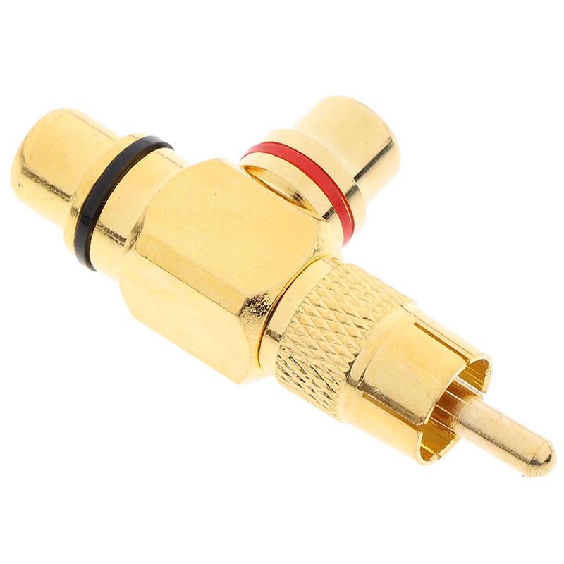 1 Đầu Chuyển Đổi Âm Thanh Rca Mạ Vàng Từ 1 Giắc Cắm Sang 2 Rca Av Video