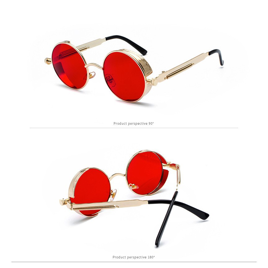 Kính Mát Tròn Gọng Kim Loại Dày Dặn Phong Cách Steampunk Cổ Điển Thời Trang Cho Nam Và Nữ | BigBuy360 - bigbuy360.vn