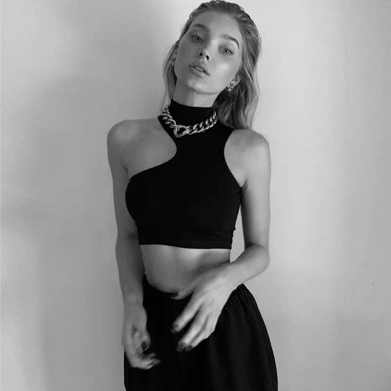 Áo Croptop Nữ Khoét Ngực Cổ Cao - Tharo Clothing [AO00037]
