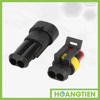 Đầu nối dây điện SD2P chống nước tuyệt đối - Cút nối nhanh 2 cổng ngoài trời cho đèn sân vườn, LED