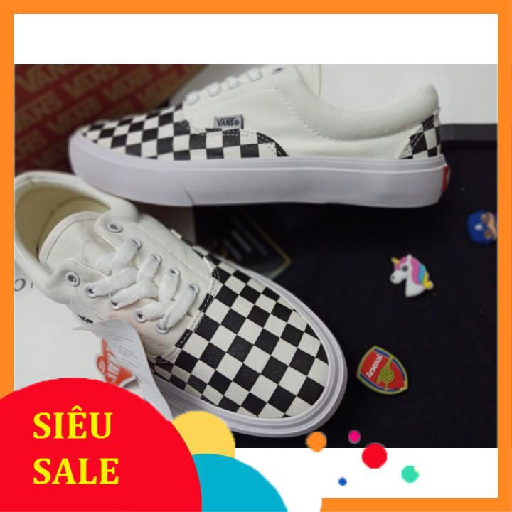 Giầy thể thao vans caro buộc dây