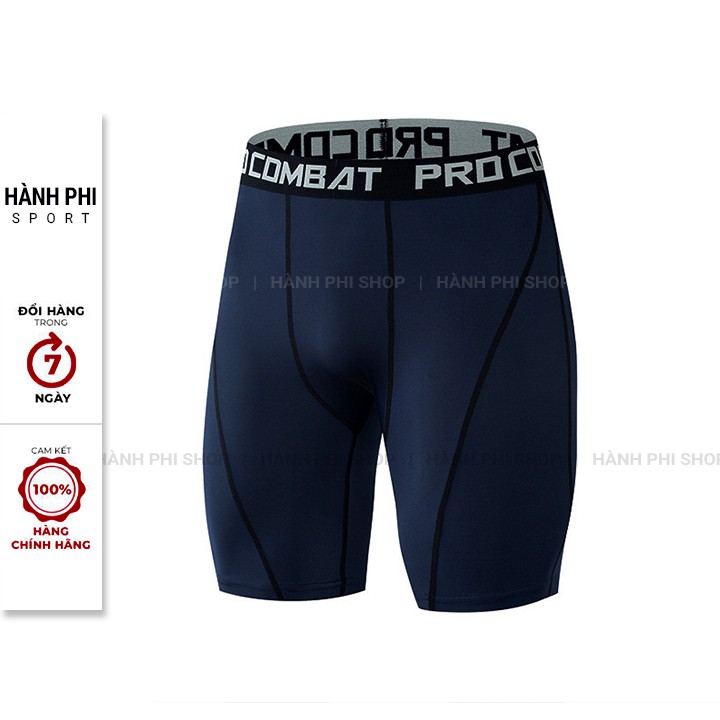 Quần Legging thể thao nam PRO COMBAT Dáng ngắn - Quần giữ nhiệt nam dạng đùi chuyên GYM Bóng Rổ Đá Banh QL01 | WebRaoVat - webraovat.net.vn