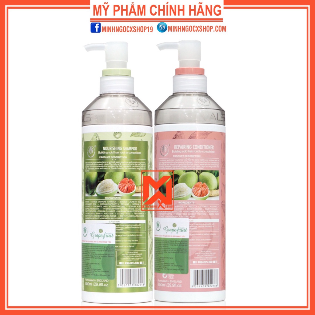 Combo Dầu gội bưởi - dầu xả bưởi Grapefruit 850ml chống rụng kích mọc tóc chính hãng