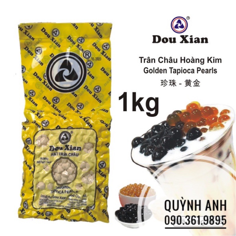 Trân châu đường đen/ hoàng kim/ trắng Dou Xian (Hàng Huy) gói 1kg