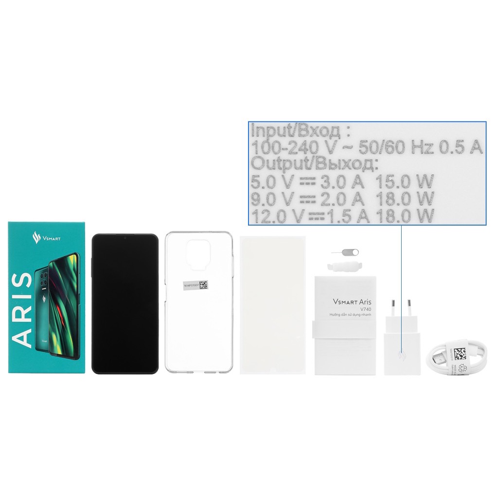 Sạc Nhanh Vsmart Aris, Aris Pro Theo Máy 18W Qualcomm Quick Charge 3.0 Vsmrt Chính Hãng