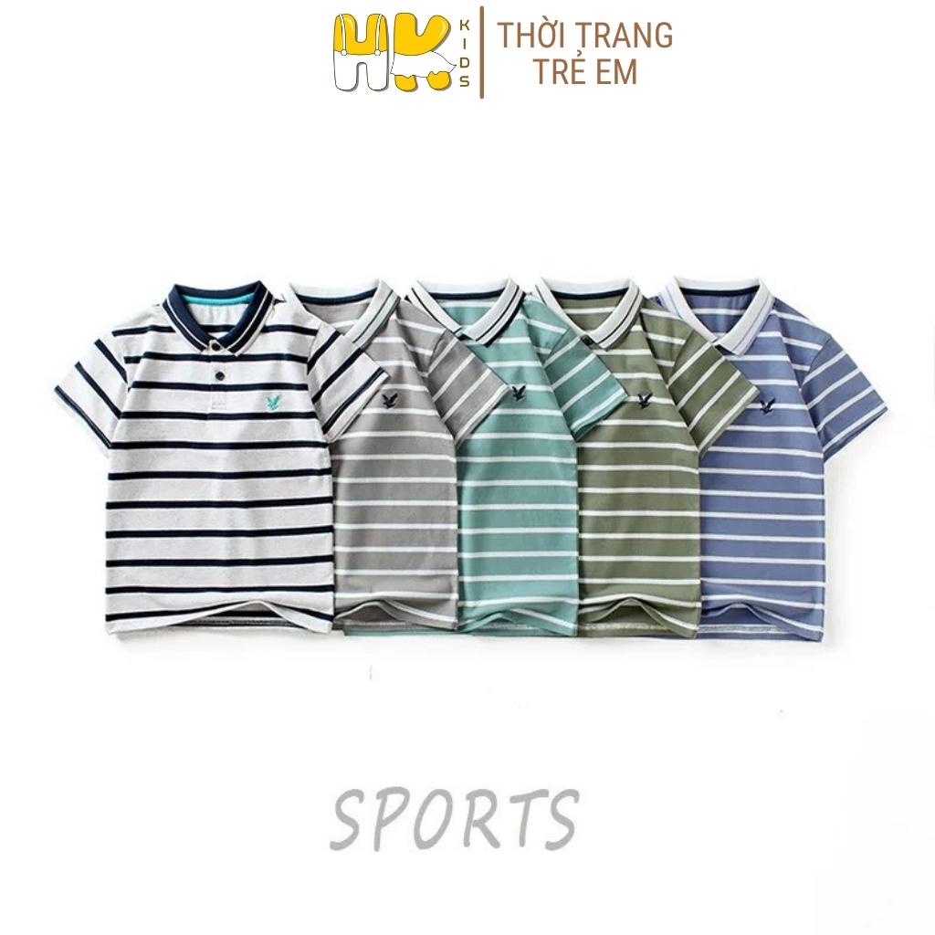 Áo thun polo AKL tay ngắn kẻ ngang thời trang mùa hè dành cho bé trai từ 4 đến 15 tuổi - HK KIDS (mã 3951)
