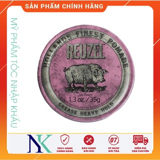 Sáp Reuzel Pink Heavy Grease Tạo Kiểu Giữ Nếp Tóc Cứng Có Độ Bóng Vừa 35g