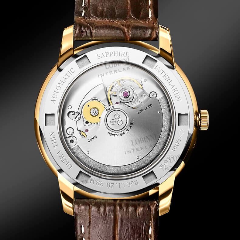 Đồng Hồ Nam LOBINNI No.12028-4 Chính Hãng BH 24T Chịu Nước 50m Kính Chống Xước Dây Thép Không Gỉ (Máy Cơ Tự Động)