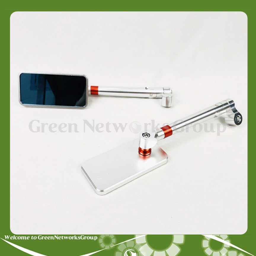 Kính chiếu hậu Rizoma iPhone lắp cho mọi dòng xe trên thị trường Greennetworks ( Màu Bạc )