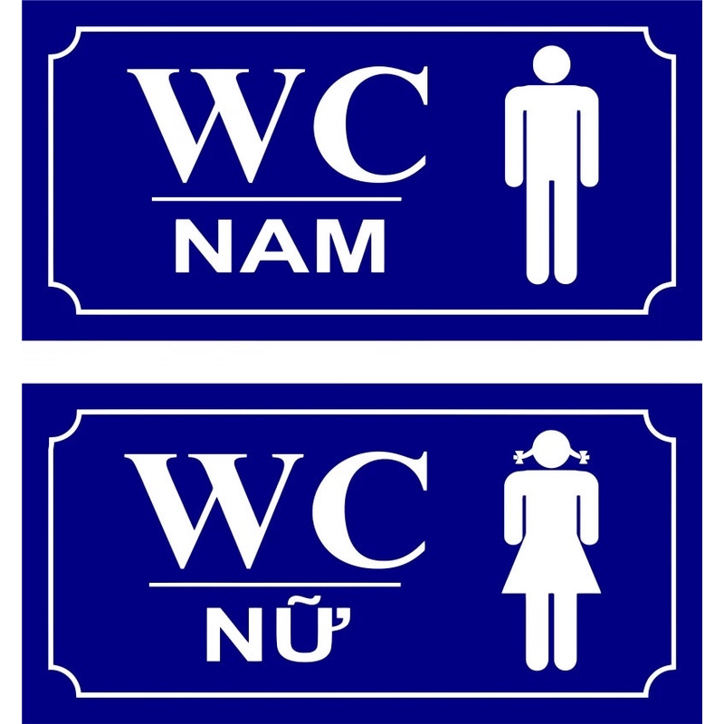 biển wc chỉ dẫn nhà vệ sinh - nam nữ riêng biệt, biển NVS