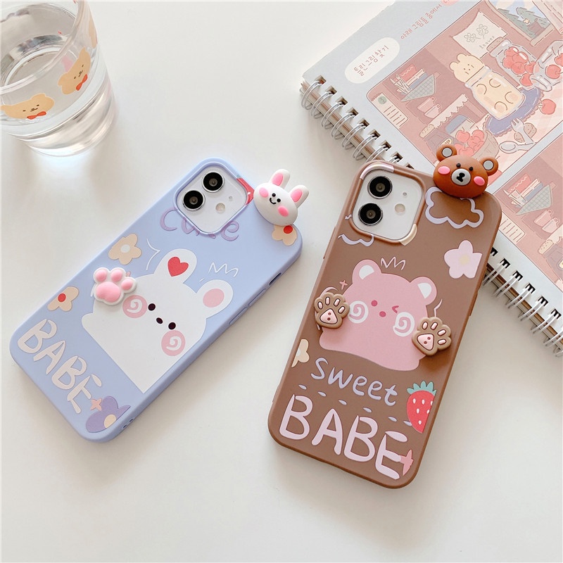Ốp điện thoại hình thỏ cho XIAOMI MI 11T 8 LITE MAX 2 REDMI 10 NOTE 7 8 PRO 8A K20 9C POCO X3 PRO