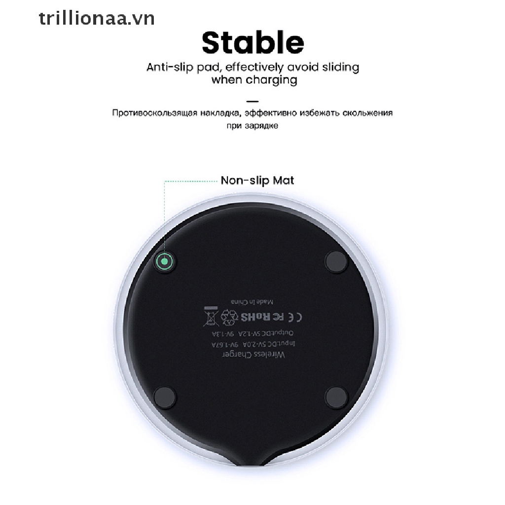 Đế Sạc Không Dây Qi 30W Cho iPhone 12 12Pro 11 11Pro XS 8