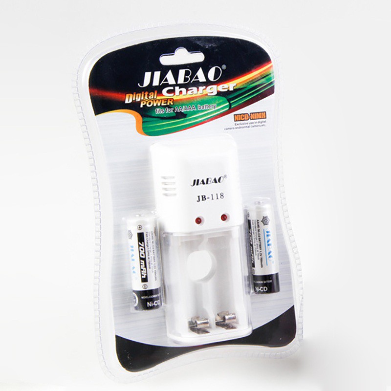 Bộ sạc và 2 pin sạc AA 700mAh Tmart (trắng)