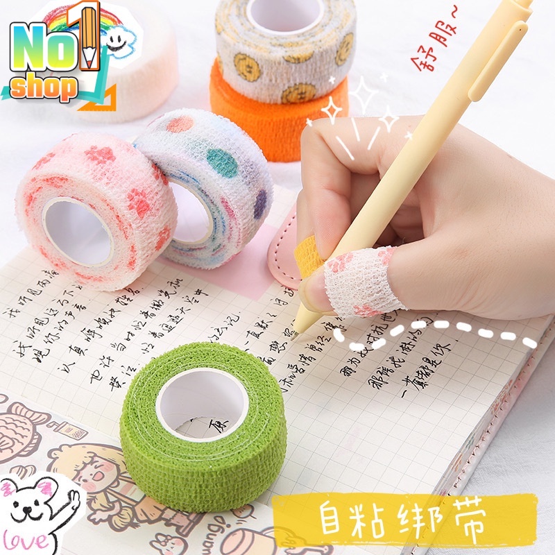 Băng quấn ngón tay co giãn tự dính chống mòn hỗ trợ viết luyện tập thể thao